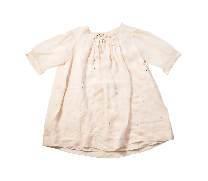 A Pink Long Sleeve Dresses from Bonpoint in size 4T for girl. (Front View)