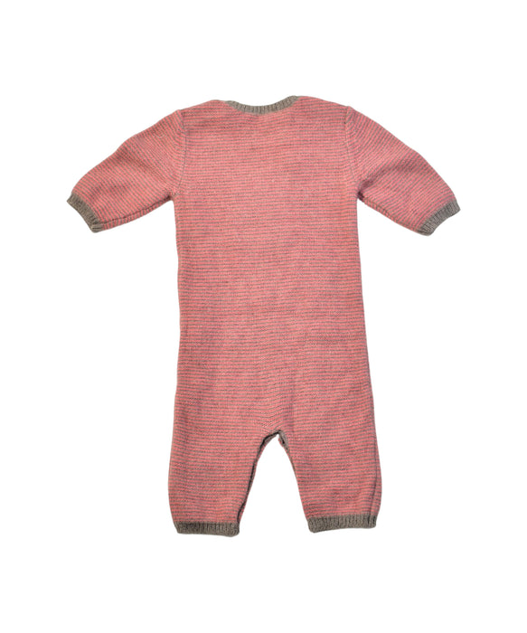 A Grey Long Sleeve Jumpsuits from Bonpoint in size 0-3M for girl. (Back View)