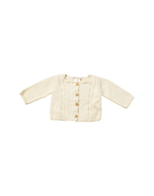 A Beige Cardigans from Bonpoint in size 0-3M for girl. (Front View)