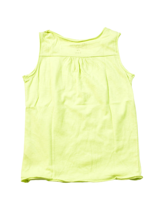 A Yellow Sleeveless Tops from Bonpoint in size 3T for girl. (Back View)