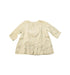 A Beige Long Sleeve Dresses from Bonpoint in size 3-6M for girl. (Back View)