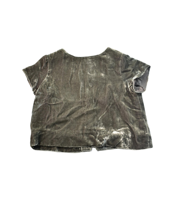 A Grey Short Sleeve Tops from Bonpoint in size 3T for girl. (Front View)
