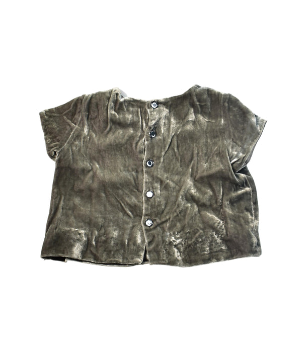 A Grey Short Sleeve Tops from Bonpoint in size 3T for girl. (Back View)