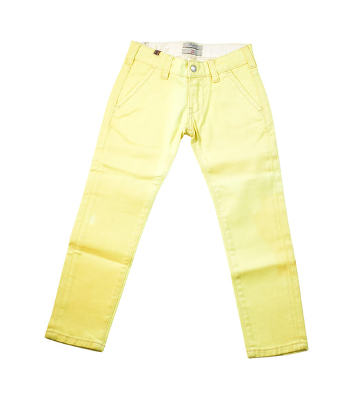 A Yellow Casual Pants from Bonpoint in size 6T for boy. (Front View)