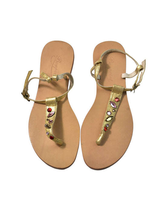 A  Sandals from Bonpoint in size 7Y for girl. (Front View)