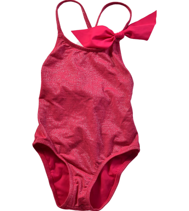 A Pink Swimsuits from Lison Paris in size 3T for girl. (Front View)