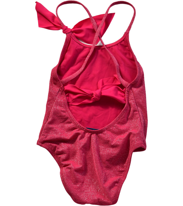 A Pink Swimsuits from Lison Paris in size 3T for girl. (Back View)