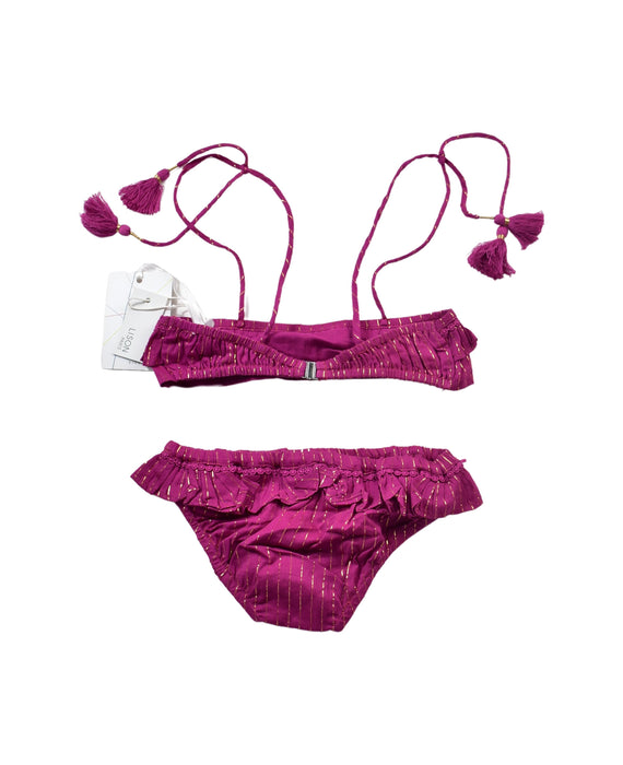 A Purple Bikinis from Lison Paris in size 2T for girl. (Back View)