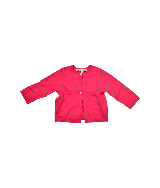 A Red Cardigans from Bonpoint in size 6-12M for girl. (Front View)