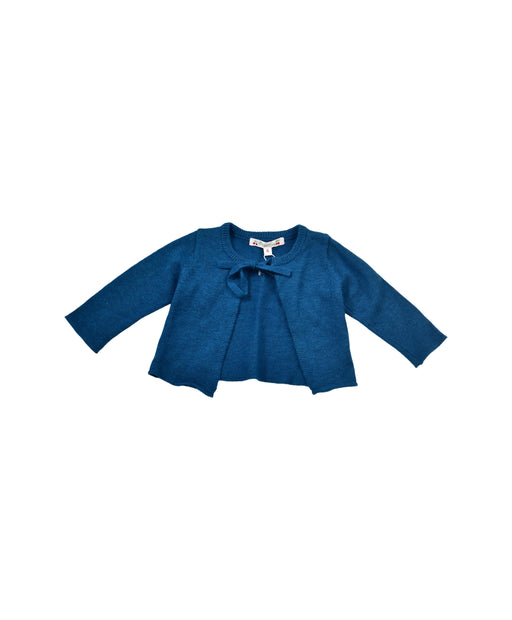 A Blue Cardigans from Bonpoint in size 3-6M for girl. (Front View)