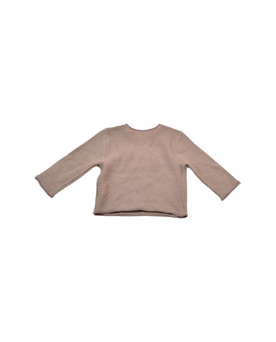 A Brown Short Sleeve Tops from Bonpoint in size 3-6M for girl. (Back View)