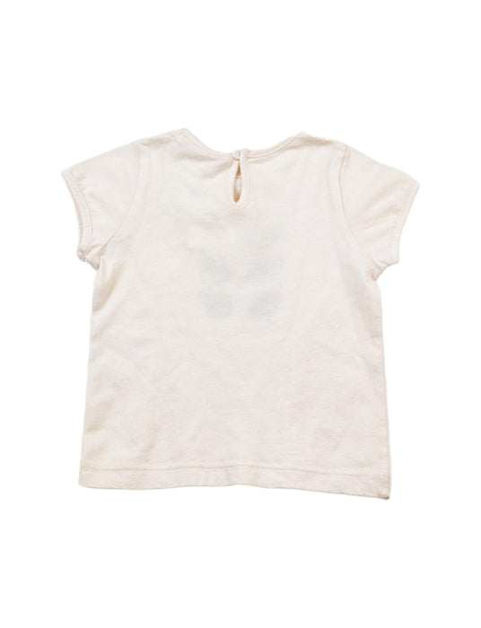 A Beige Short Sleeve Tops from Bonpoint in size 3-6M for girl. (Back View)