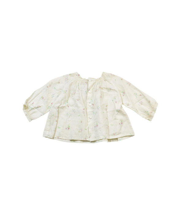 A Ivory Long Sleeve Tops from Bonpoint in size 0-3M for girl. (Back View)