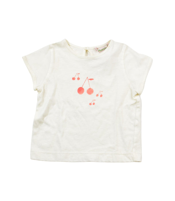 A Ivory Short Sleeve Tops from Bonpoint in size 3-6M for girl. (Front View)