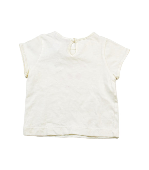 A Ivory Short Sleeve Tops from Bonpoint in size 3-6M for girl. (Back View)
