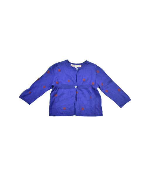 A Blue Cardigans from Bonpoint in size 3-6M for girl. (Front View)