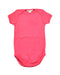 A Pink Short Sleeve Bodysuits from Bonpoint in size 0-3M for girl. (Front View)