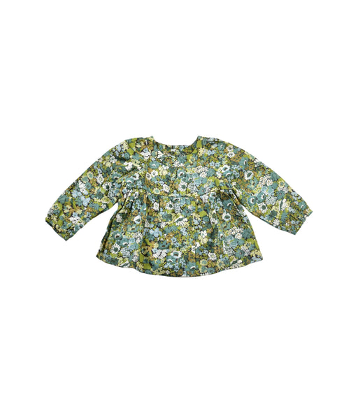 A Green Long Sleeve Tops from Bonpoint in size 6-12M for girl. (Front View)