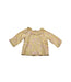 A Brown Long Sleeve Tops from Bonpoint in size 3-6M for girl. (Front View)