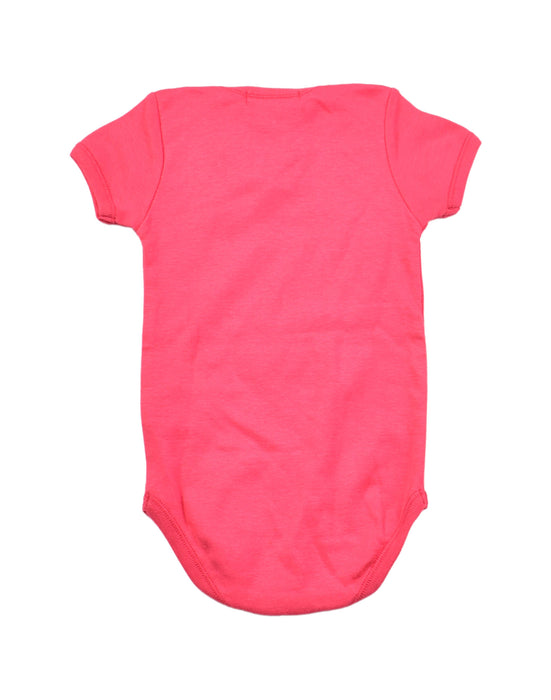 A Pink Short Sleeve Bodysuits from Bonpoint in size 0-3M for girl. (Back View)