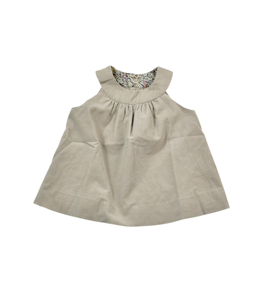 A Taupe Sleeveless Tops from Bonpoint in size 3-6M for girl. (Front View)
