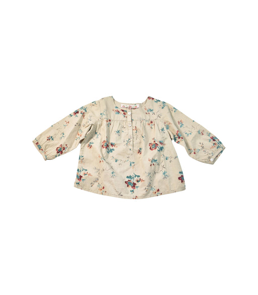 A Grey Long Sleeve Tops from Bonpoint in size 6-12M for girl. (Front View)