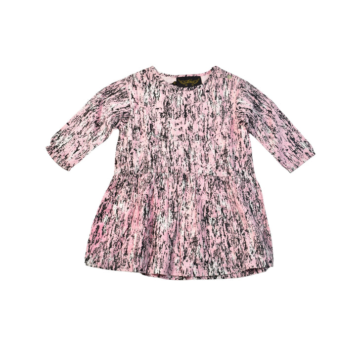 A Pink Long Sleeve Dresses from Finger in the Nose in size 2T for girl. (Front View)