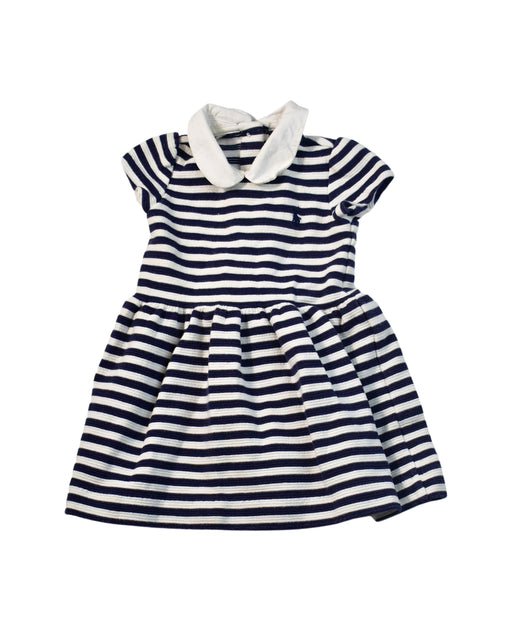 A Blue Short Sleeve Dresses from Ralph Lauren in size 3-6M for girl. (Front View)