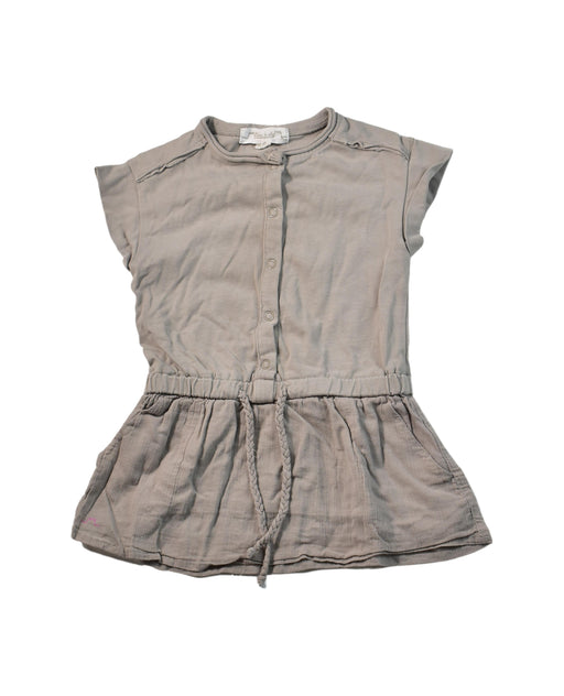 A Grey Short Sleeve Dresses from Chateau de Sable in size 2T for girl. (Front View)