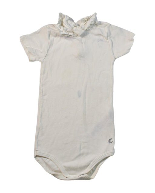 A White Short Sleeve Bodysuits from Petit Bateau in size 2T for neutral. (Front View)