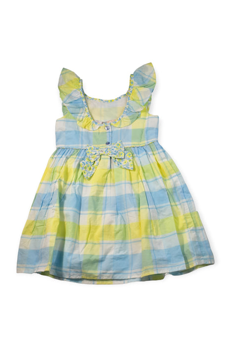A Yellow Sleeveless Dresses from Tommy Bahama in size 6T for girl. (Back View)