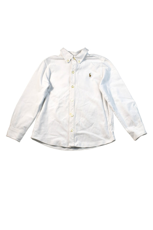 A White Long Sleeve Polos from Polo Ralph Lauren in size 6T for neutral. (Front View)