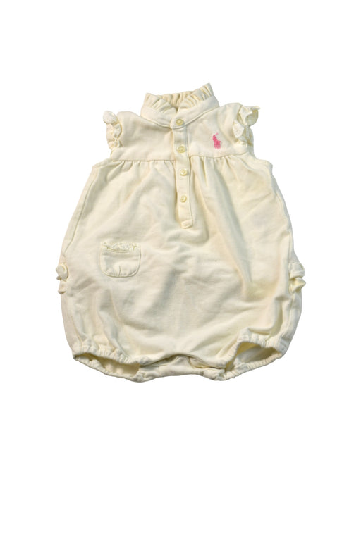 A White Sleeveless Rompers from Ralph Lauren in size 6-12M for girl. (Front View)