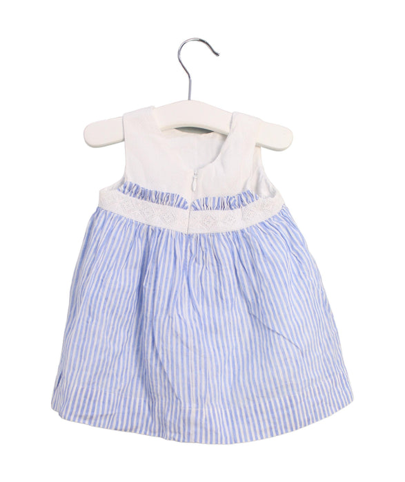 A Blue Sleeveless Dresses from Dior in size 3-6M for girl. (Back View)