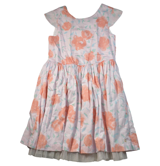A Pink Sleeveless Dresses from Petit Bateau in size 10Y for girl. (Front View)