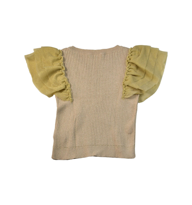 A Brown Short Sleeve Tops from Gingersnaps in size 12Y for girl. (Back View)