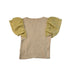 A Brown Short Sleeve Tops from Gingersnaps in size 12Y for girl. (Back View)