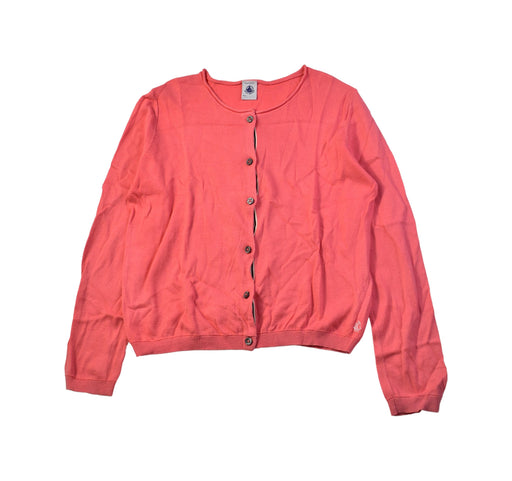 A Red Cardigans from Petit Bateau in size 8Y for girl. (Front View)