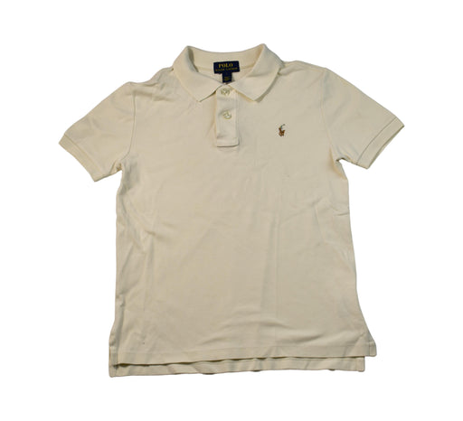 A Ivory Short Sleeve Polos from Polo Ralph Lauren in size 7Y for neutral. (Front View)