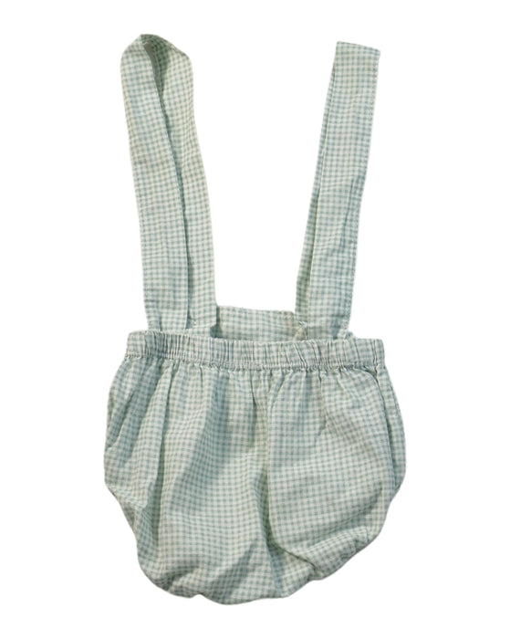 A Green Overall Shorts from Dona Carmen in size 6-12M for girl. (Back View)