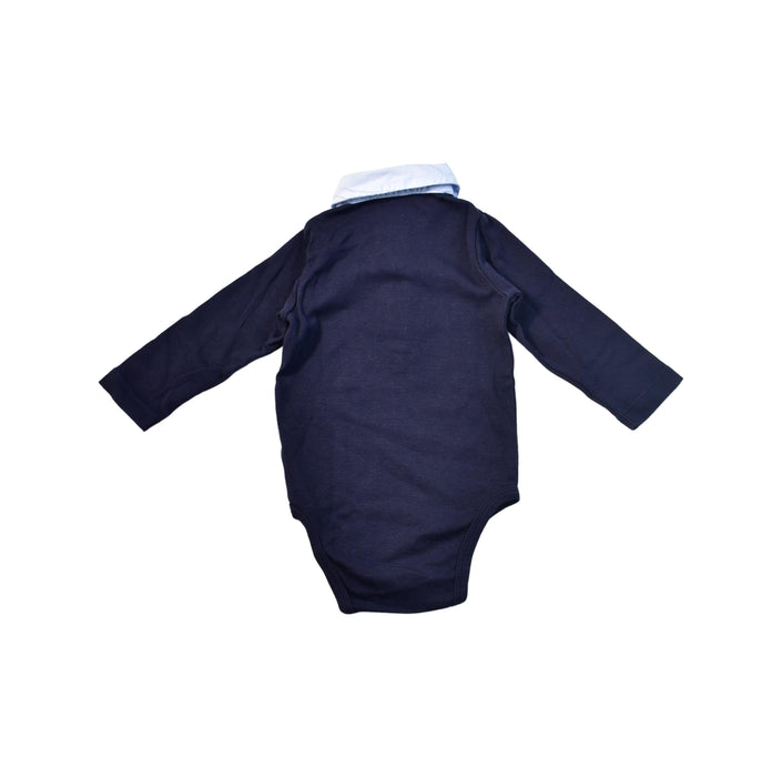 A Navy Long Sleeve Bodysuits from Jacadi in size 6-12M for neutral. (Back View)