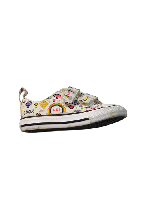 A White Sneakers from Converse in size 18-24M for girl. (Front View)