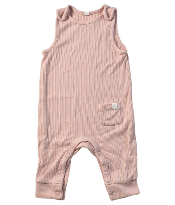 A Pink Sleeveless Jumpsuits from Mori in size 0-3M for neutral. (Front View)