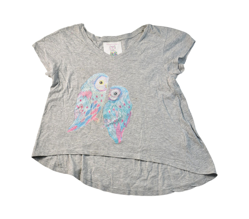 A Grey Short Sleeve Tops from Gingersnaps in size 12Y for girl. (Front View)