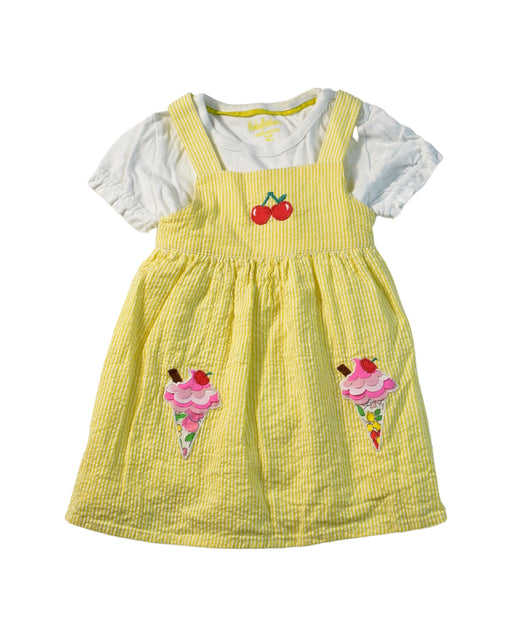 A White Overall Sets from Boden in size 3-6M for girl. (Front View)