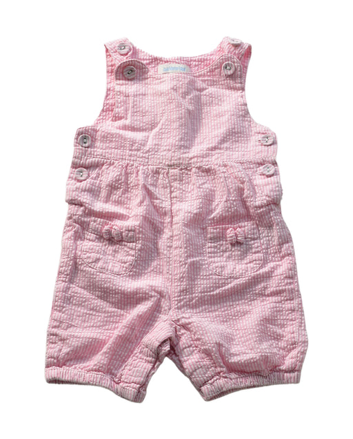 A Pink Long Overalls from Jojo Maman Bébé in size 6-12M for girl. (Front View)