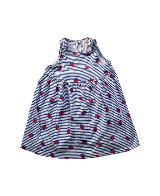 A Blue Sleeveless Dresses from Du Pareil au même in size 6-12M for girl. (Front View)