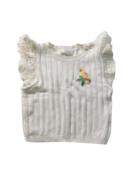 A White Short Sleeve Tops from Gingersnaps in size 12-18M for girl. (Front View)