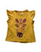 A Yellow Short Sleeve Tops from DPAM in size 4T for girl. (Front View)