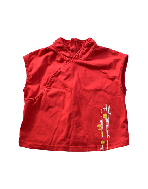 A Red Short Sleeve Tops from Elly in size 5T for girl. (Front View)
